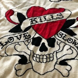 Full zipper knit sweater